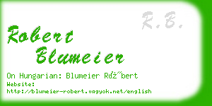 robert blumeier business card